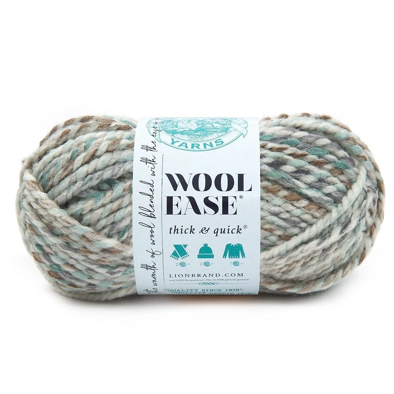 Lion Brand Wool-Ease Thick & Quick Yarn Seaglass, Acrylic Wool Seaglass 30654843