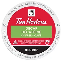 Tim Hortons Café décaféiné torréfaction moyen Keurig Capsule K-Cup 12ct