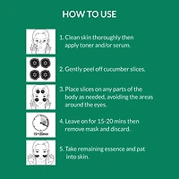 Soo'Ae Hydrating Cucumber Slice Mask, Soothing + Targeted Hydration