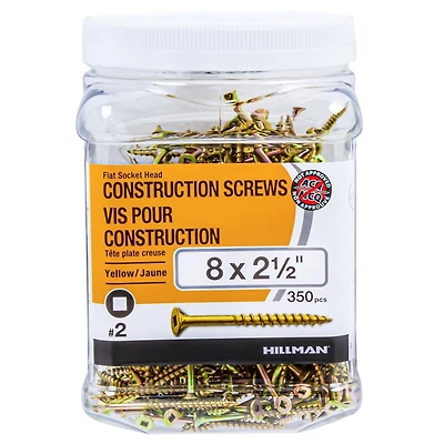 VIS DE CONST # 8X2 1/2 PAS POUR BOIS ACQ