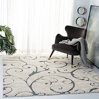 SAFAVIEH Florida Douglas Floral Vines Shag Area Rug