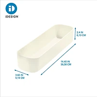 iDesign Coconut Eco BPA-Free Recycled Plastic Compact Drawer Organizer Bin - 3.6" x 14.4" x 2.4"