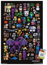 Minecraft - Mobbery Wall Poster, 22.375" x 34"
