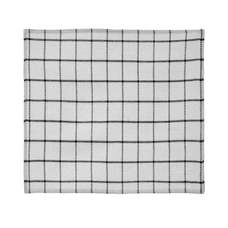 FabStyles Solo Waffle Dish Towels, Set of 4, Ring-Spun Cotton, Machine Washable, Long-Lasting Dish Cloths, Dish Towels, Sizes 12" x 12