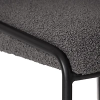 CorLiving Blakeley Modern Boucle Fabric Upholstered Counter Height Bar Stool with Metal Legs – Sold Individually