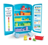 Learning Resources Sorting Snacks Mini Fridge ,51 Pieces, Ages 3+, Toddler Toys, Educational Toys, snack toys,plastic food toys,kids kitchen accessories, This mini fridge
