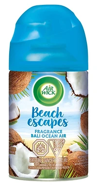 Assainisseur d'air AirWick Freshmatic, Recharges de vaporisateur automatique, Beach Escapes: Air océanique de Bali, 1 recharge