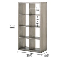 Better Homes & Gardens 8-Cube Storage Organizer, Rustic Gray