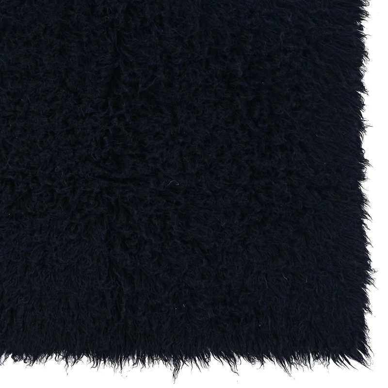 Tapis Nouveau Flokati 1400 gr de 5' x 8', Noir