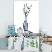 Designart Bunch of Pussy Willow Twigs II Canvas Wall Art
