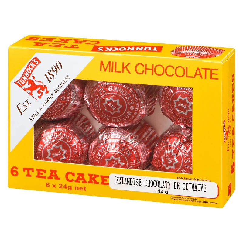 Tunnocks Milk Chocolate Teacakes, 144 g