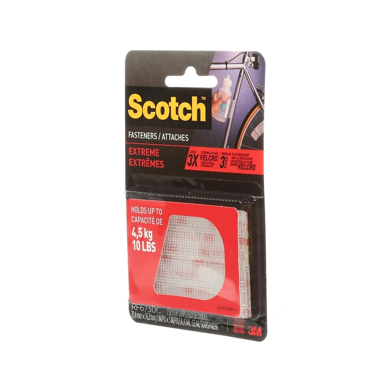 Scotch™ 25 mm x 76.2 mm (1 in x 3 in) Extreme Fasteners, Clear