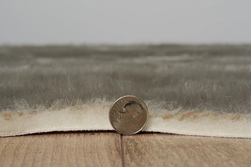 Faux Cowhide Rug, Grey Mix