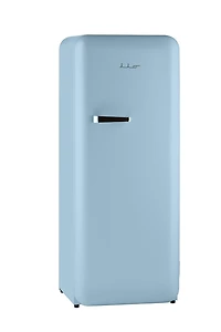 iio 10 Cu. pi. Réfrigérateur rétro avec congélateur en noir de jais