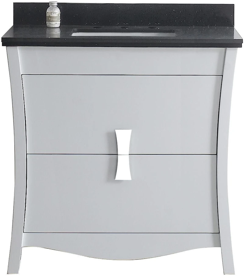 American Imaginations 23.75-in. W Floor Mount White Vanity Set For 3H4-in. Drilling AI-18308