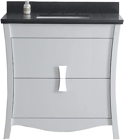 American Imaginations 23.75-in. W Floor Mount White Vanity Set For 3H4-in. Drilling  AI-18308