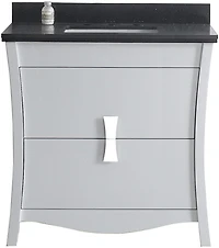 American Imaginations 23.75-in. W Floor Mount White Vanity Set For 3H4-in. Drilling  AI-18308