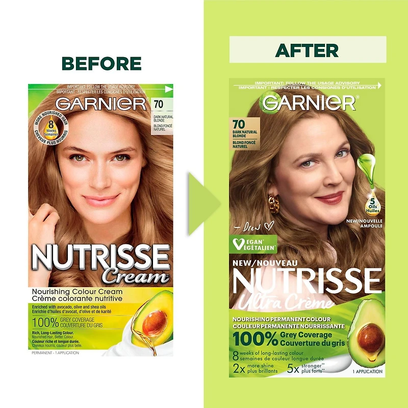 Garnier Nutrisse Ultra Crème, Coloration Permanente, Longue-Durée