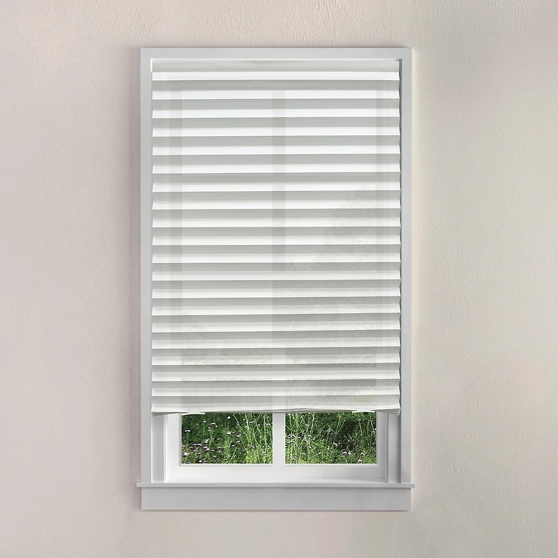 Stores en papier plissé sans cordon Mainstays, blanc, 91 cm x 183 cm, paquet de 3