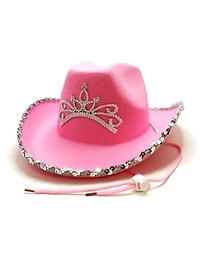 FantastikParty CHAPEAU DE COWBOY, chapeau western d'été à large bord, chapeau Fedora classique de couleur unie Chapeau de cowboy en feutre pour homme et femme.
