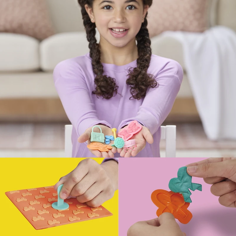 Play-Doh Barbie Perles et nœuds, recharges pour coffret de pâte à modeler