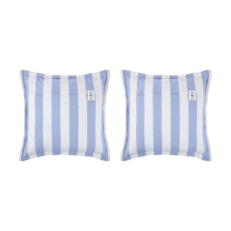 Lot de 2 Coussins à Rayures Bleues Anko