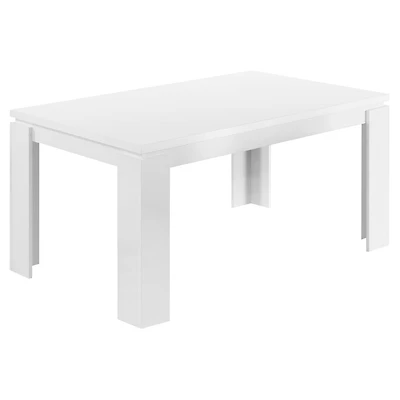Monarch Specialties Dining Table, 60" Rectangular, Kitchen, Dining Room, Laminate, White, Contemporary, Modern