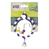 Jouet de cirque Living World avec boulier pour oiseaux, rouge et violet Divertissant et stimulant