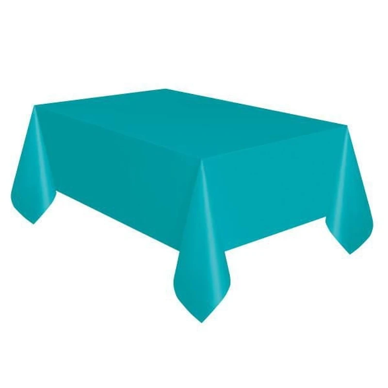 Teal Rectangular Plastic Table Cover, 54" x 108", 1ct, 54" x 108"