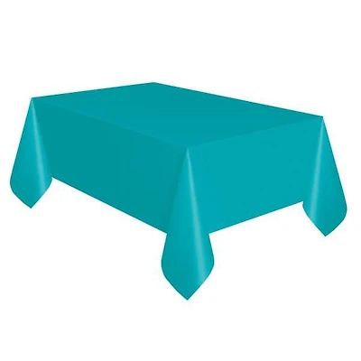 Teal Rectangular Plastic Table Cover, 54" x 108", 1ct, 54" x 108"