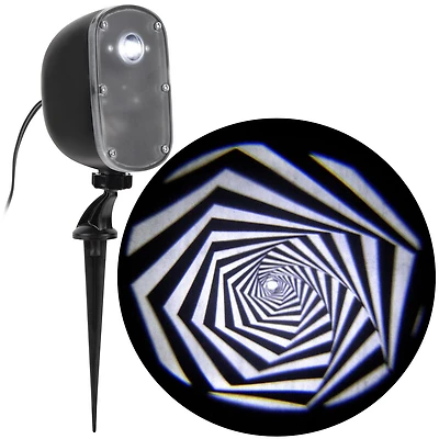 Projection de lumière-Tunnel de l’esprit-Spirale angulaire (Blanc)