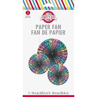 Fan 3 Ct Rainbow, Asst Sz
