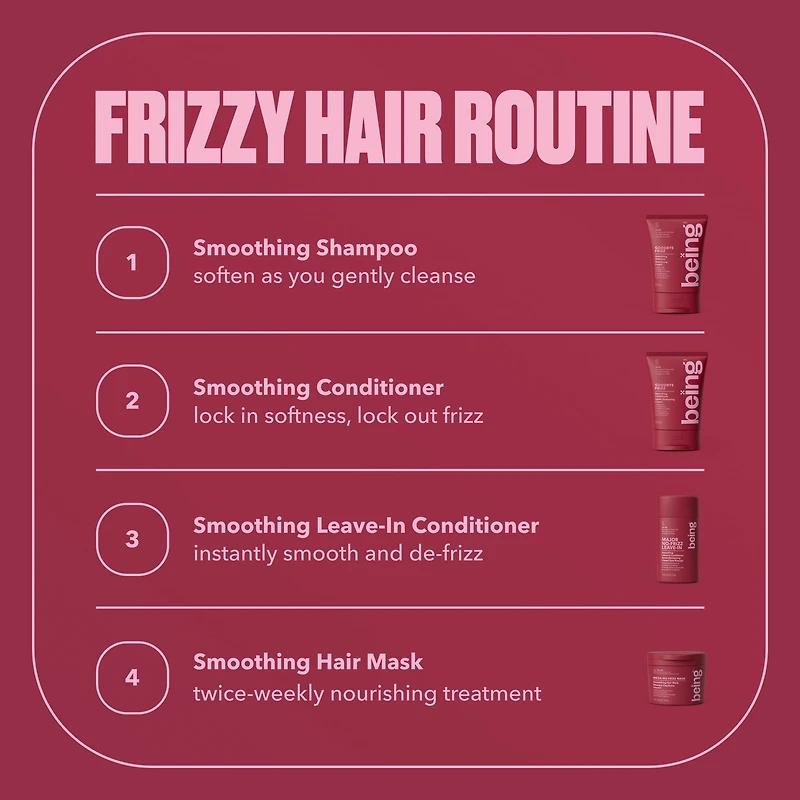 being GOODBYE FRIZZ Smoothing Shampoo with Jojoba and Almond Oil 354mL