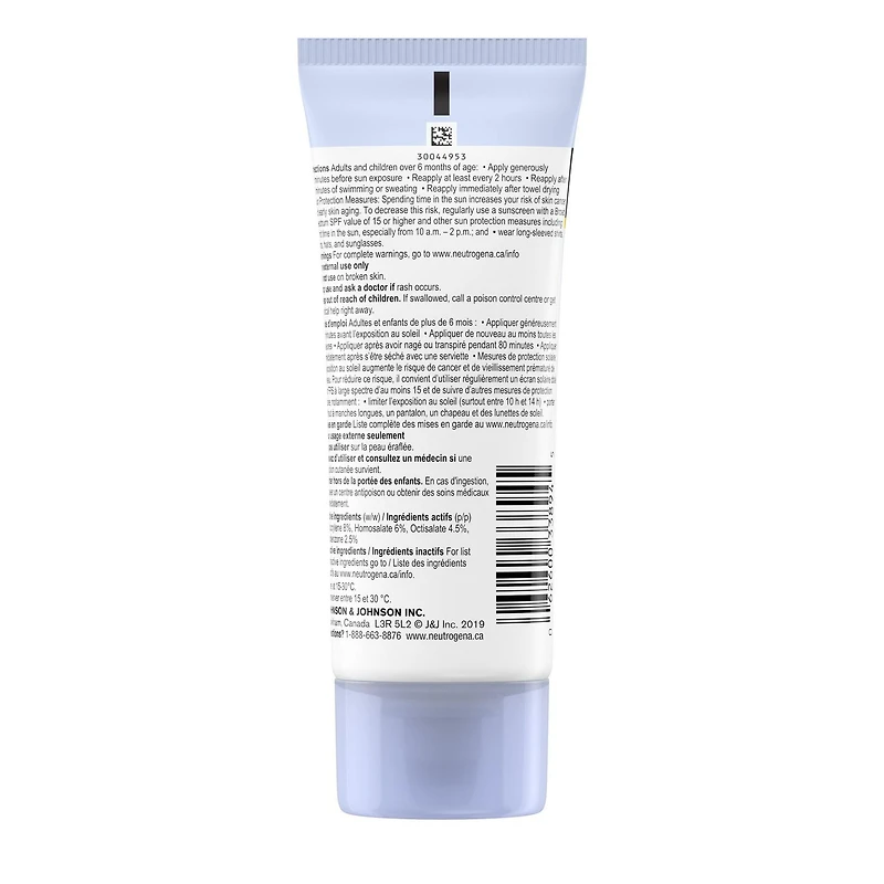 Écran solaire Neutrogena Ultra Sheer Sec au toucher FPS 30, 88 ml 88ml