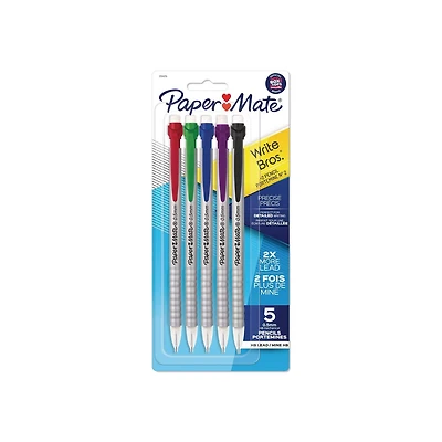Paper Mate Write Bros Precise Mechanical Pencils, 0.5mm, 5 Count