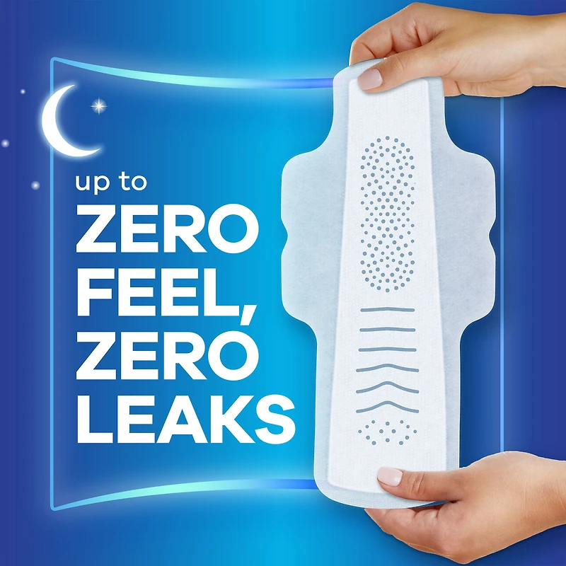 Serviettes féminines Always Infini pour femmes, serviettes avec ailes Flexfoam, taille5, degré d’absorption de nuit, flux très abondant, non parfumées, 11serviettes 11CT