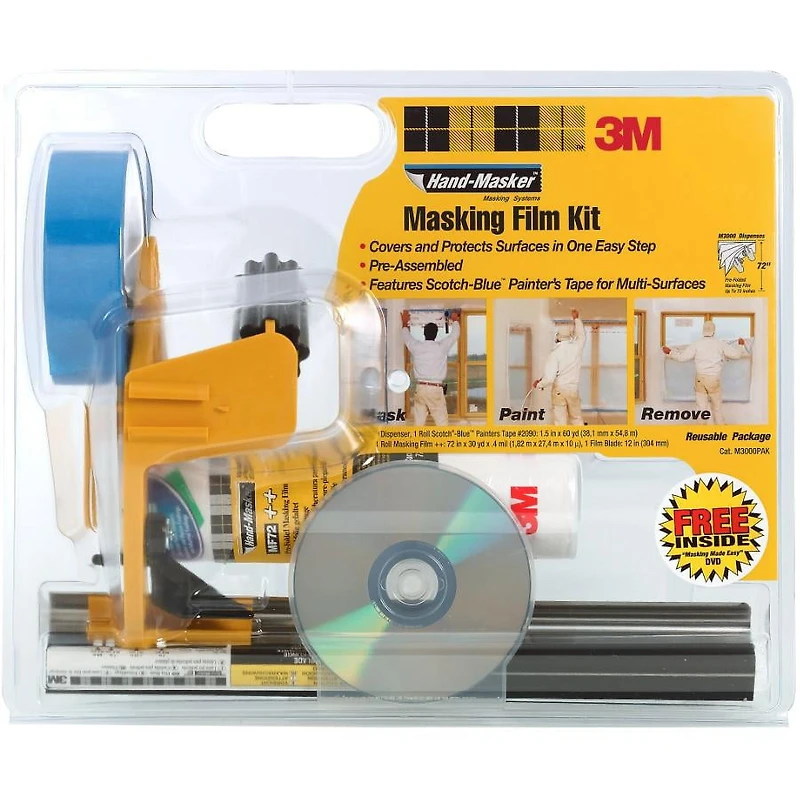 3M M3000-PAK Hand-Masker Pre-Assembled Masking Film Kit