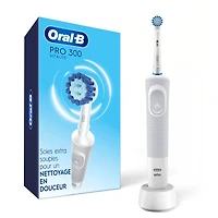 Brosse à dents électrique Oral-B Pro 300 Sensitive Clean Vitality avec (1) brossette, rechargeable, blanc Brosse à dents avec (1) brossette