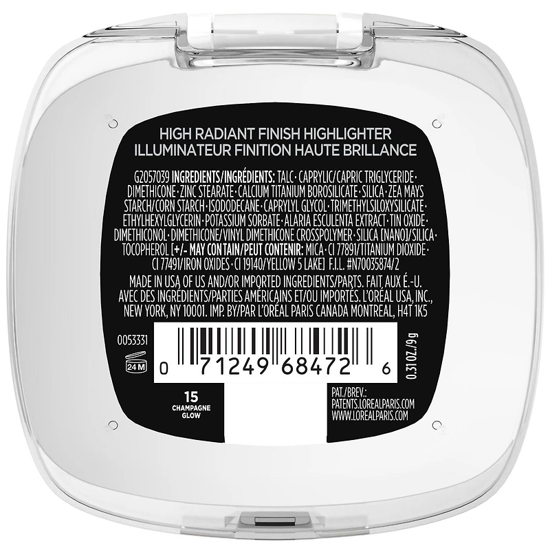 L'Oreal Paris Infallible Jusqu'à 24HR Highlighter, Longue Tenue, 9g Disponible en deux teintes radieuses