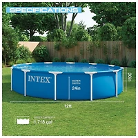 Ensemble piscine à cadre métallique Intex de 12 pieds x 30 pouces
