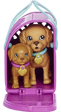 Barbie Doll and Accessories Pup Adoption Playset with Doll, 2 Puppies and Color-Change