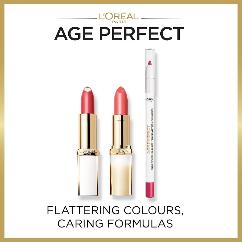 L'Oréal Paris Age Perfect Hydrating Core Lipstick, Pro-Vitamin B5, No Feathering, Bright Mocha 102