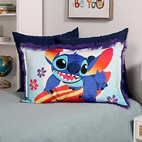 Oreiller géant en fourrure funky pour enfants Disney Stitch, 20 po x 30 po