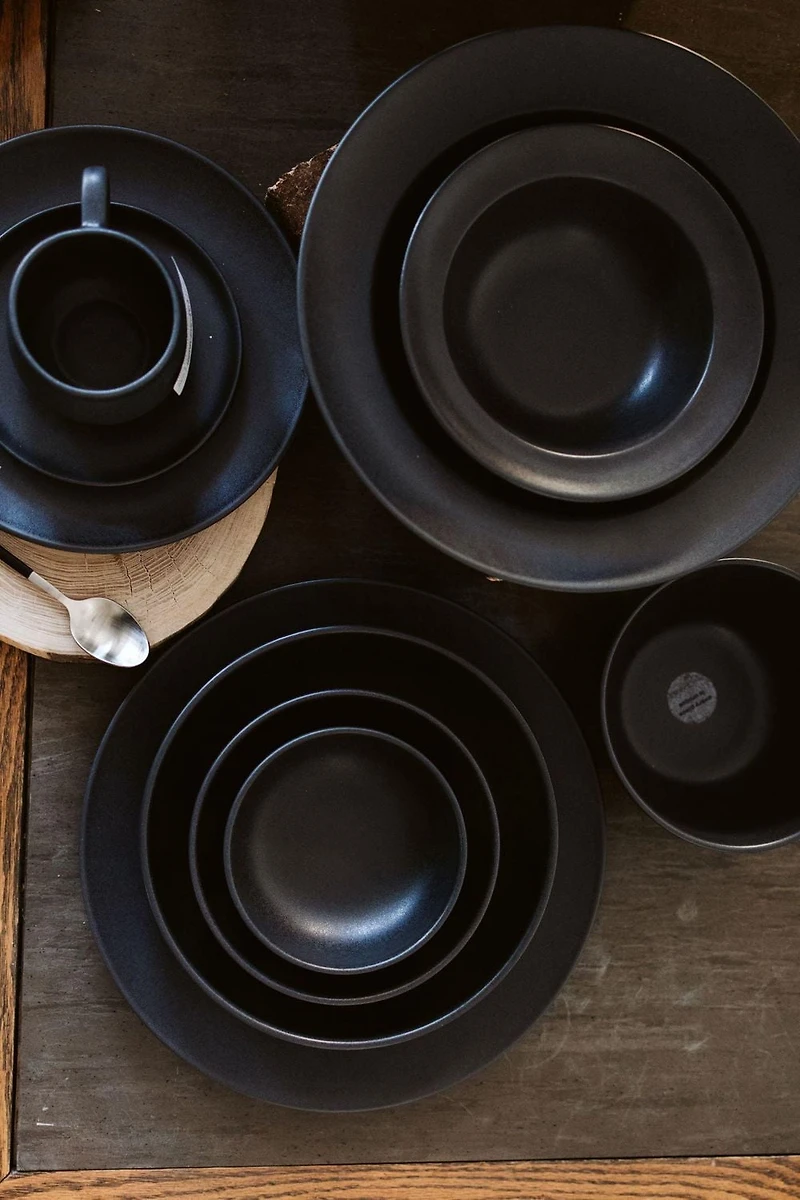 Mesa Ceramics Rondo Assiette à salade en grès 22 cm Ensemble de 4