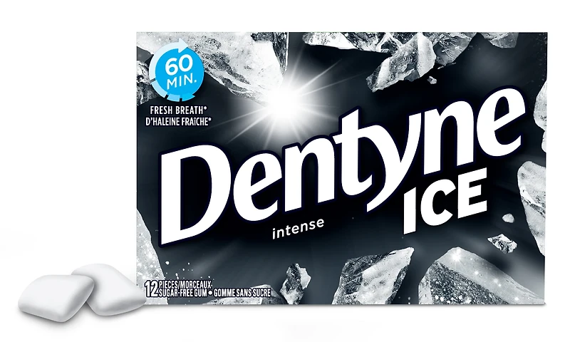 Dentyne Ice, Intense Sugarfree Gum - Pack of 4 (48 Pieces), 4 Pack (12 pcs ea), 48ct