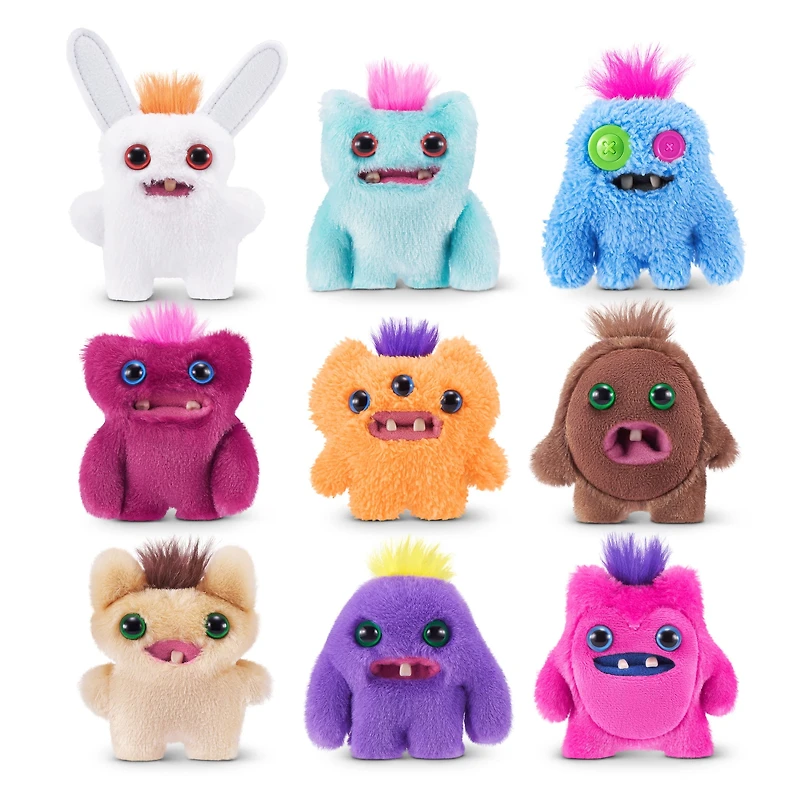 Fuggler Baby Fuggs 3.5-inch Series 4 (SaBQuoosh - blue) by ZURU, Funny Ugly Monster Plush Toy
