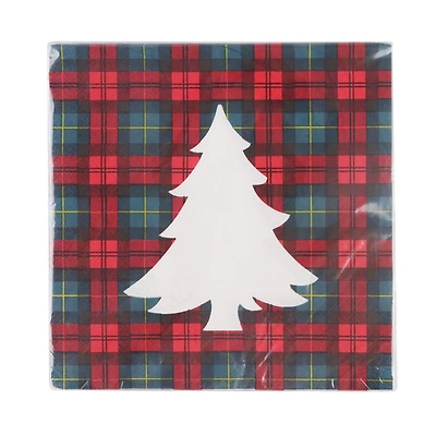 Période de vacances, Serviettes de table à carreaux de Noël, 6.5in, 18ct