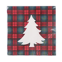 Période de vacances, Serviettes de table à carreaux de Noël, 6.5in, 18ct