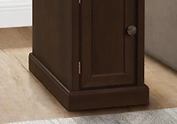 Monarch Specialties  Table D'appoint, Bout, Table D'appoint, Table De Nuit, Étroit, Chambre À Coucher, Lampe, Tiroir De Rangement, Placage Brun, Traditionnel