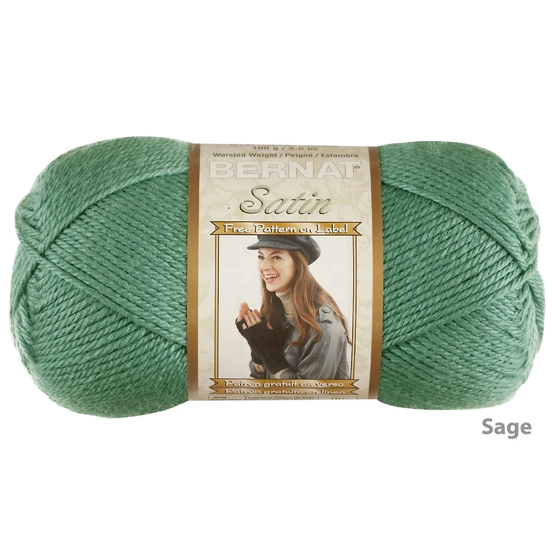 Bernat® Satin™ Yarn, Acrylic #4 Medium, 3.5oz/100g, 200 Yards